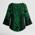 Kakariki Maori Ta Moko Poutama Art Kimono Sleeve Blouse - Polynesian Pride