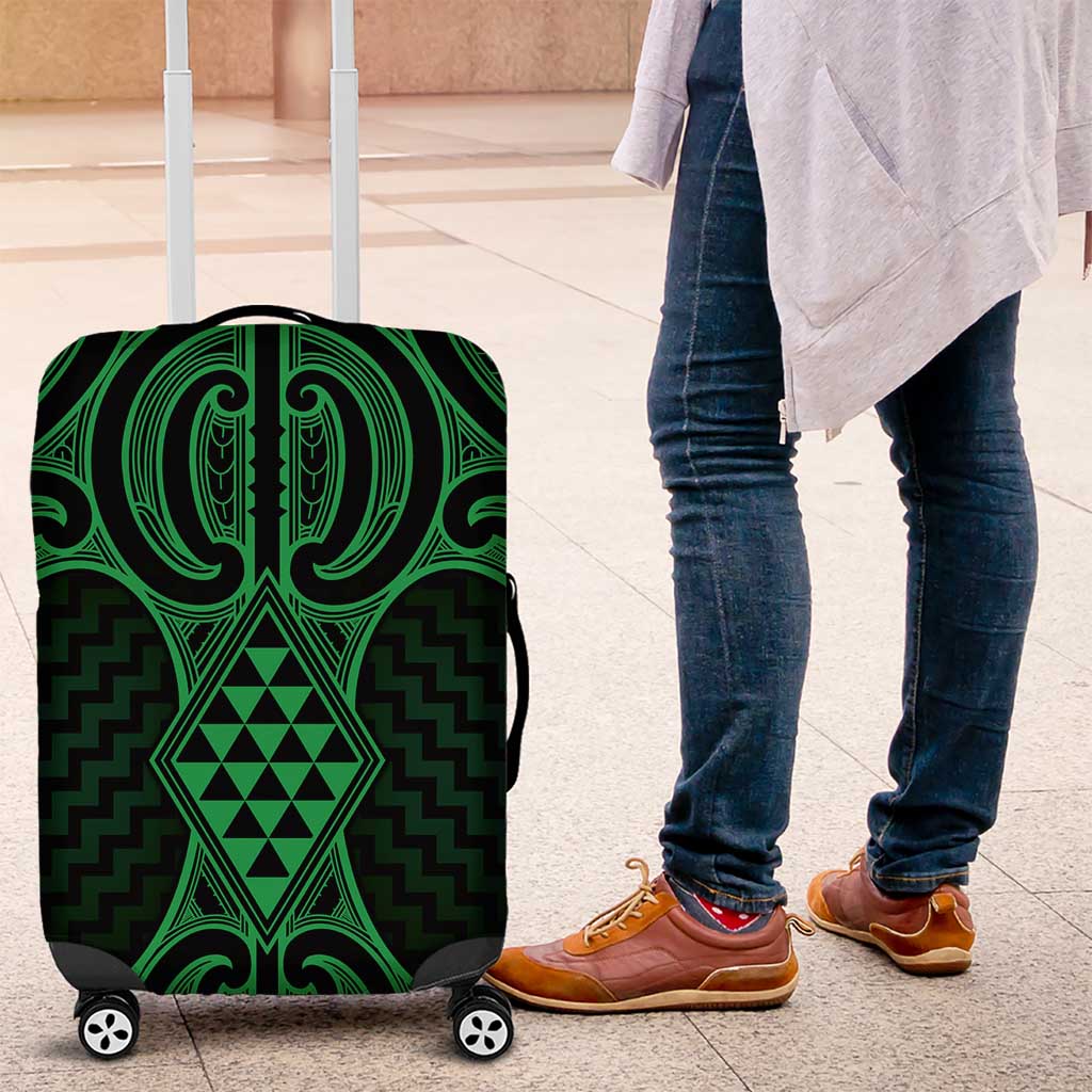 Kakariki Maori Ta Moko Poutama Art Luggage Cover