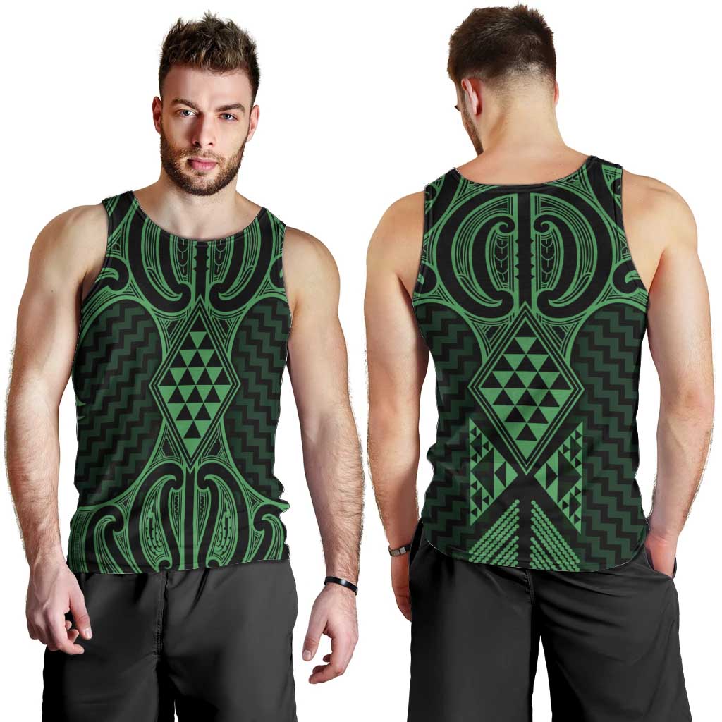 Kakariki Maori Ta Moko Poutama Art Men Tank Top