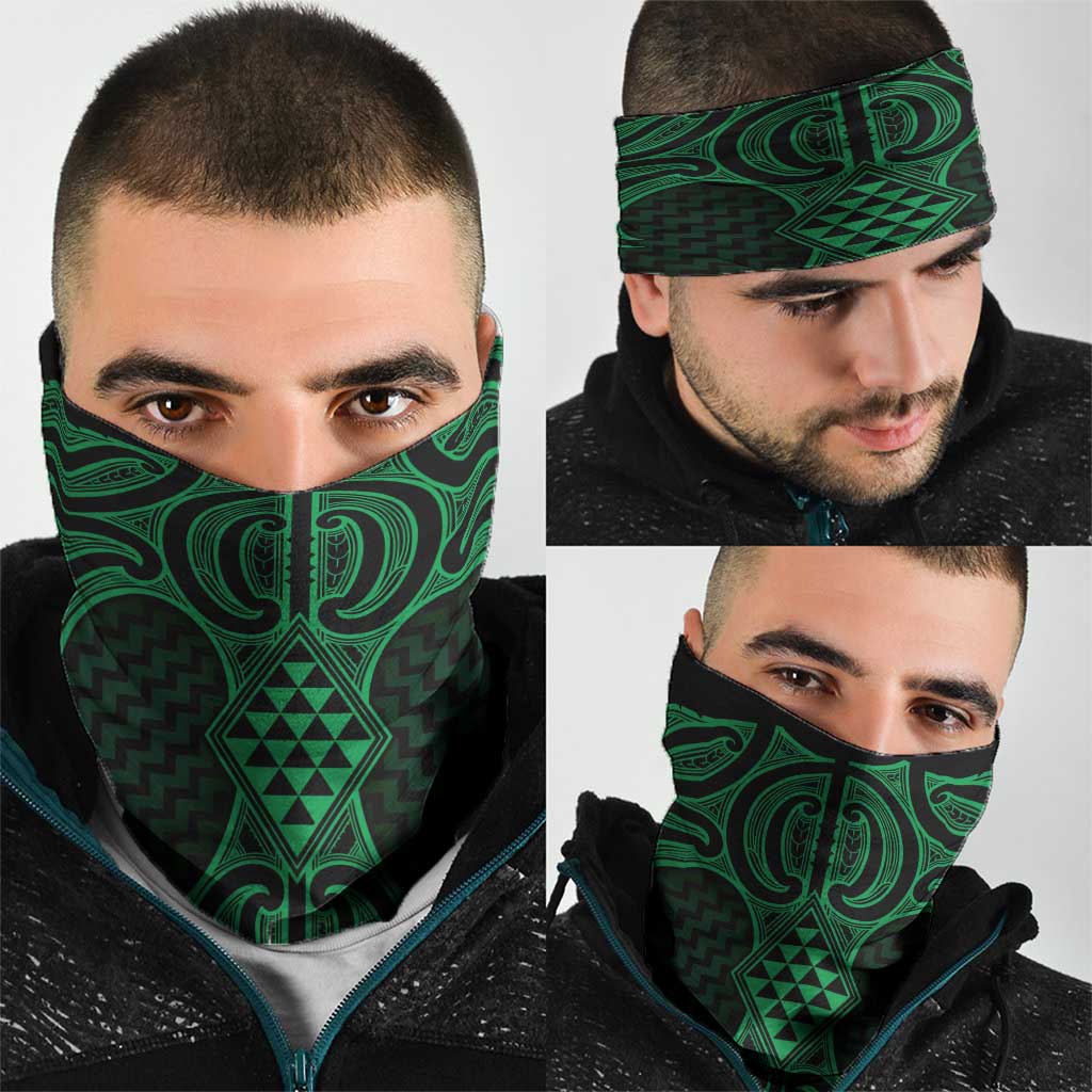 Kakariki Maori Ta Moko Poutama Art Neck Gaiter - Polynesian Pride