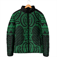 Kakariki Maori Ta Moko Poutama Art Padded Jacket - Polynesian Pride