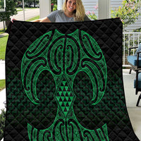 Kakariki Maori Ta Moko Poutama Art Quilt