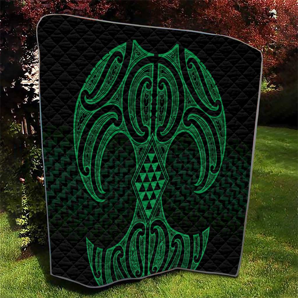 Kakariki Maori Ta Moko Poutama Art Quilt