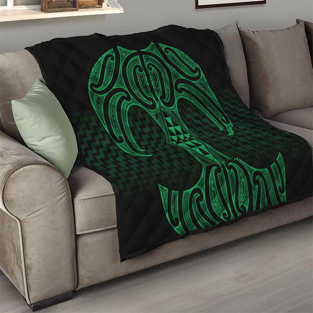 Kakariki Maori Ta Moko Poutama Art Quilt