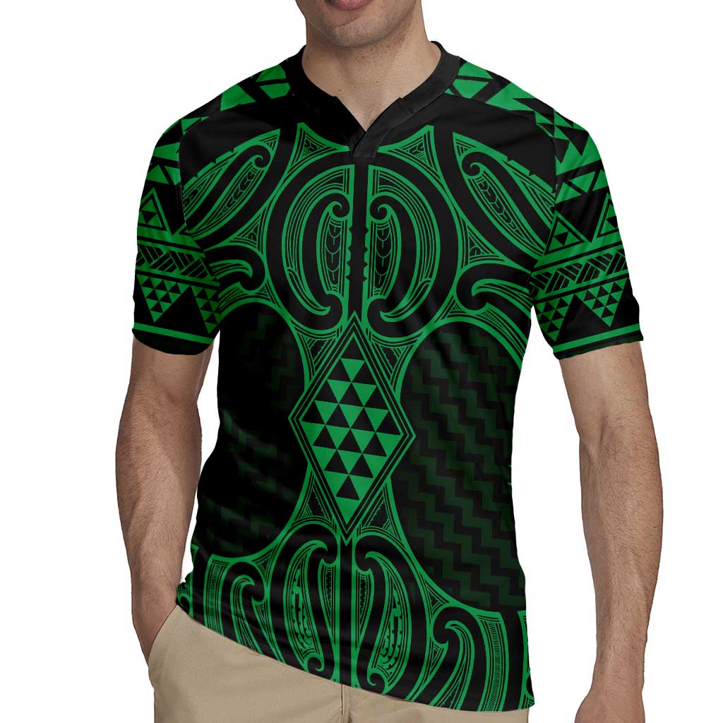 Kakariki Maori Ta Moko Poutama Art Rugby Jersey