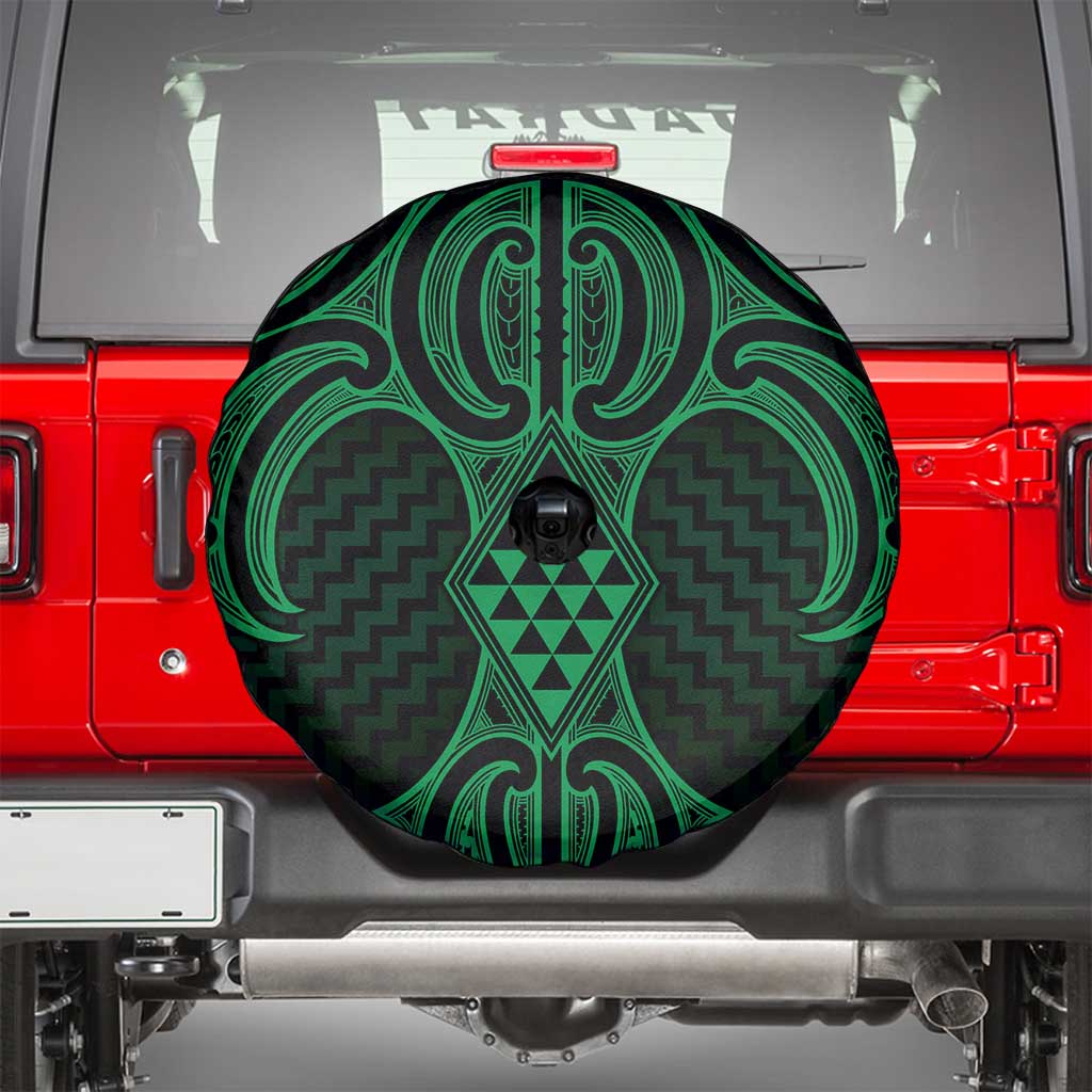 Kakariki Maori Ta Moko Poutama Art Spare Tire Cover