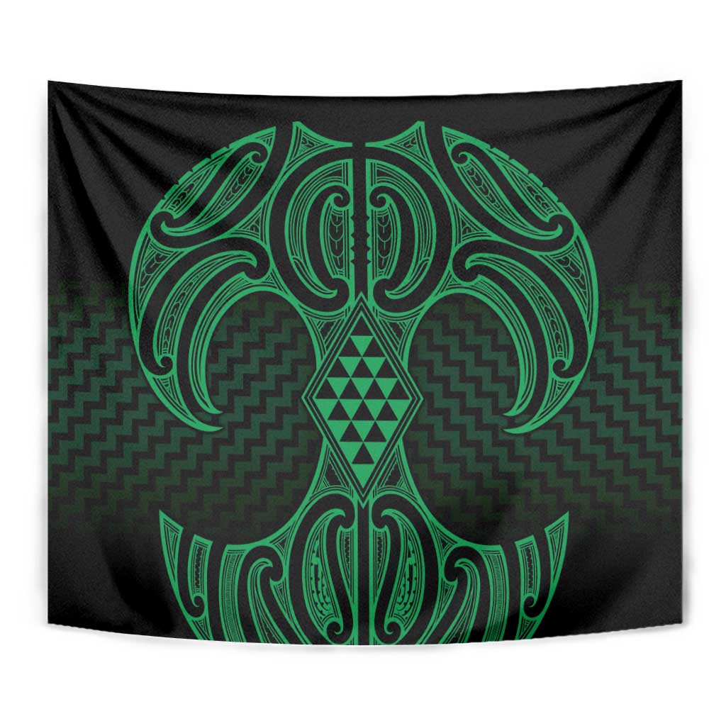 Kakariki Maori Ta Moko Poutama Art Tapestry