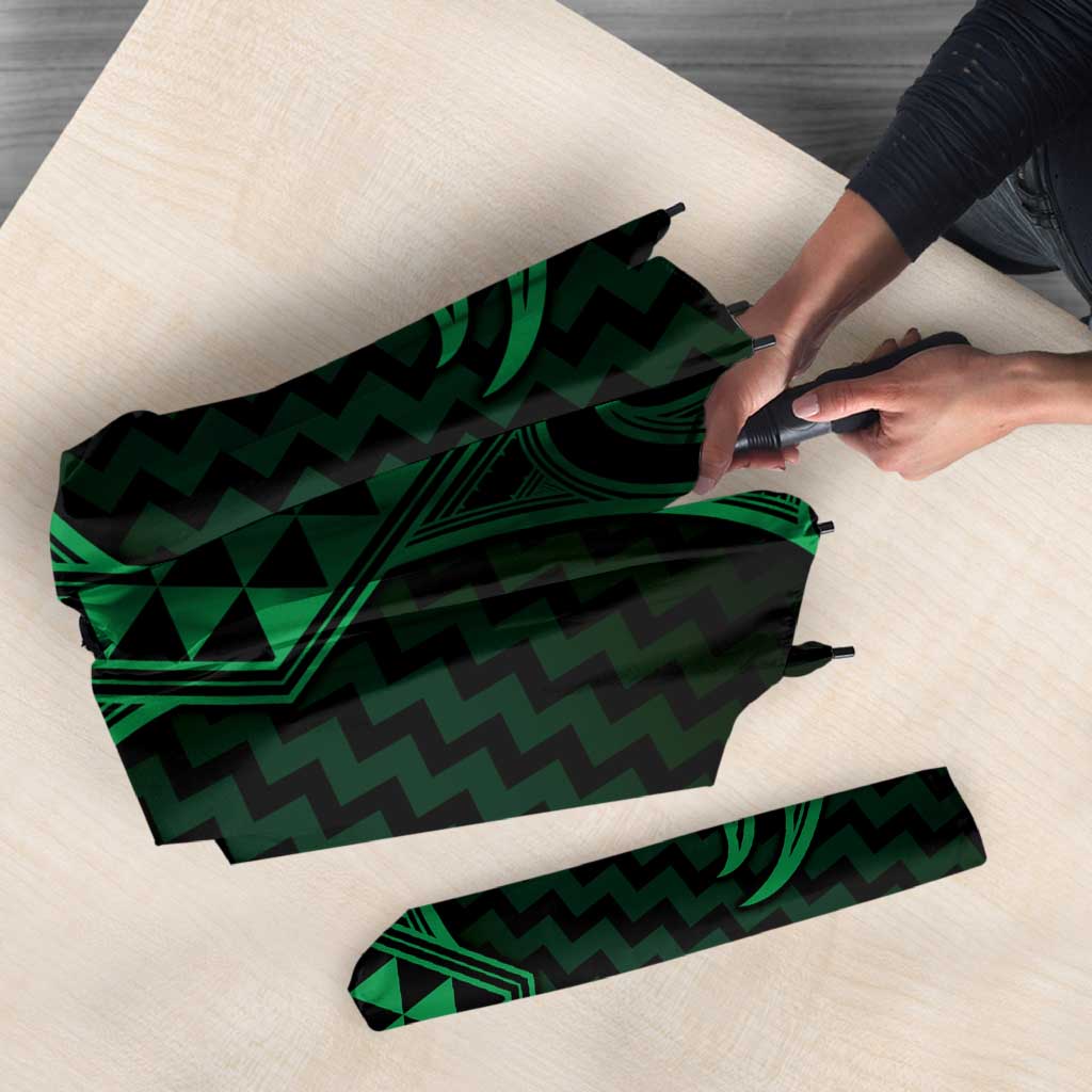 Kakariki Maori Ta Moko Poutama Art Umbrella - Polynesian Pride