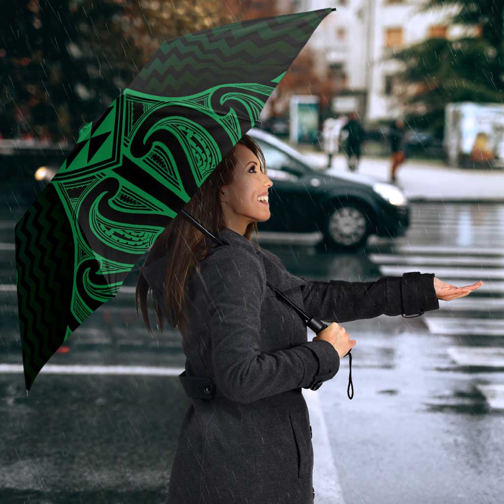 Kakariki Maori Ta Moko Poutama Art Umbrella - Polynesian Pride