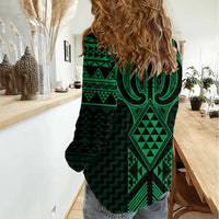 Kakariki Maori Ta Moko Poutama Art Women Casual Shirt LT9 - Polynesian Pride