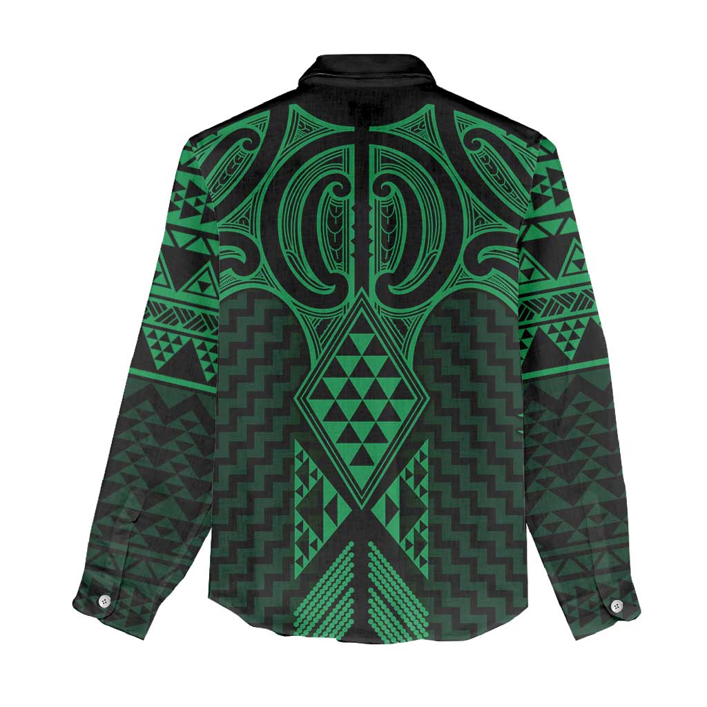 Kakariki Maori Ta Moko Poutama Art Women Casual Shirt LT9 - Polynesian Pride