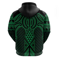 Kakariki Maori Ta Moko Poutama Art Zip Hoodie LT9 - Polynesian Pride