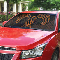 Karaka Maori Ta Moko Poutama Art Auto Sun Shade - Polynesian Pride