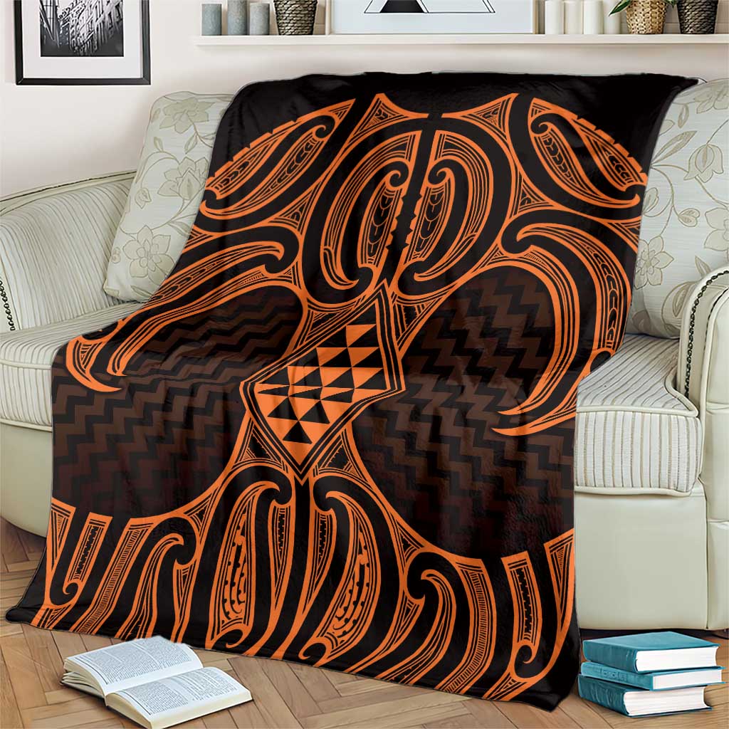 Karaka Maori Ta Moko Poutama Art Blanket