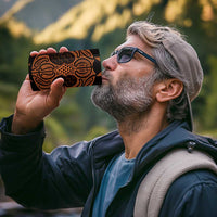 Karaka Maori Ta Moko Poutama Art 4 in 1 Can Cooler Tumbler