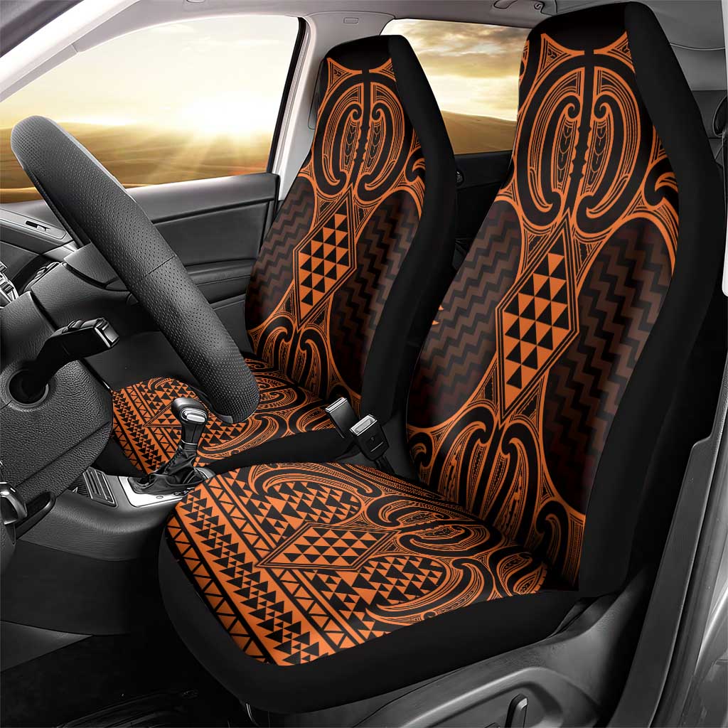 Karaka Maori Ta Moko Poutama Art Car Seat Cover