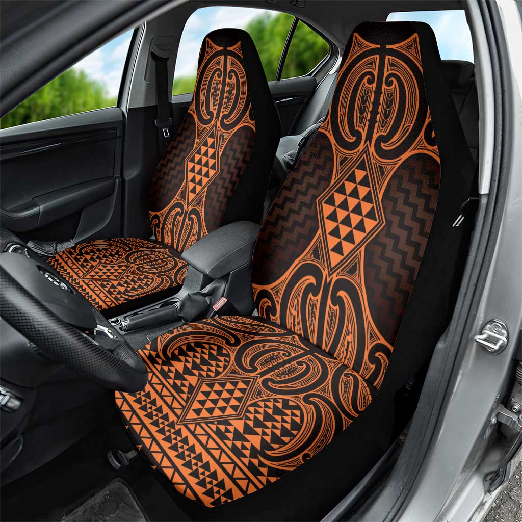 Karaka Maori Ta Moko Poutama Art Car Seat Cover