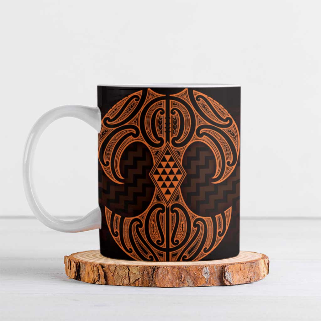 Karaka Maori Ta Moko Poutama Art Ceramic Mug - Polynesian Pride