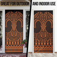 Karaka Maori Ta Moko Poutama Art Door Cover - Polynesian Pride