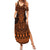 Karaka Maori Ta Moko Poutama Art Family Matching Summer Maxi Dress and Hawaiian Shirt