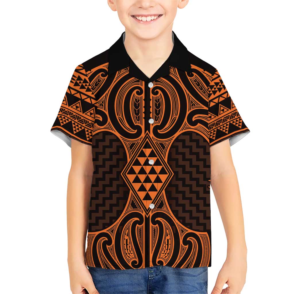 Karaka Maori Ta Moko Poutama Art Kid Hawaiian Shirt
