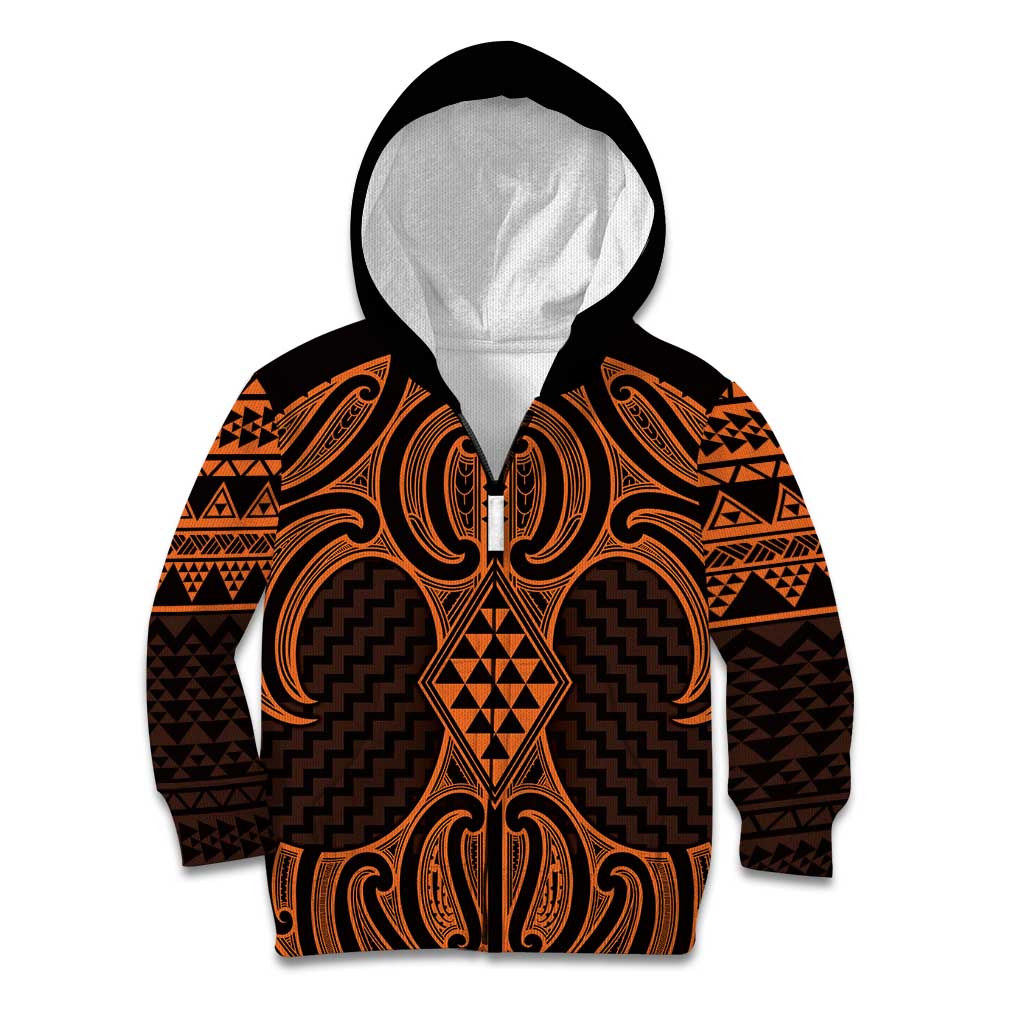 Karaka Maori Ta Moko Poutama Art Kid Hoodie