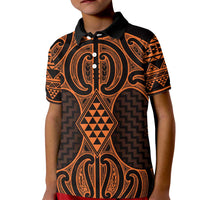 Karaka Maori Ta Moko Poutama Art Kid Polo Shirt