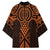 Karaka Maori Ta Moko Poutama Art Kimono - Polynesian Pride