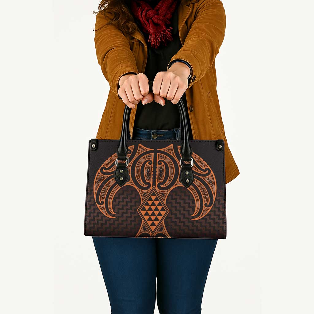 Karaka Maori Ta Moko Poutama Art Leather Bag - Polynesian Pride