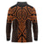 Karaka Maori Ta Moko Poutama Art Long Sleeve Polo Shirt