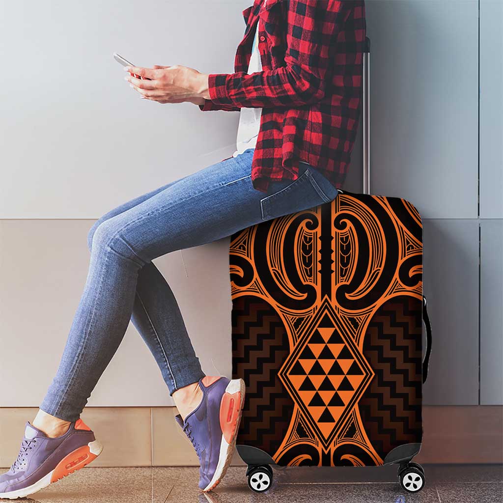 Karaka Maori Ta Moko Poutama Art Luggage Cover