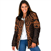 Karaka Maori Ta Moko Poutama Art Padded Jacket - Polynesian Pride
