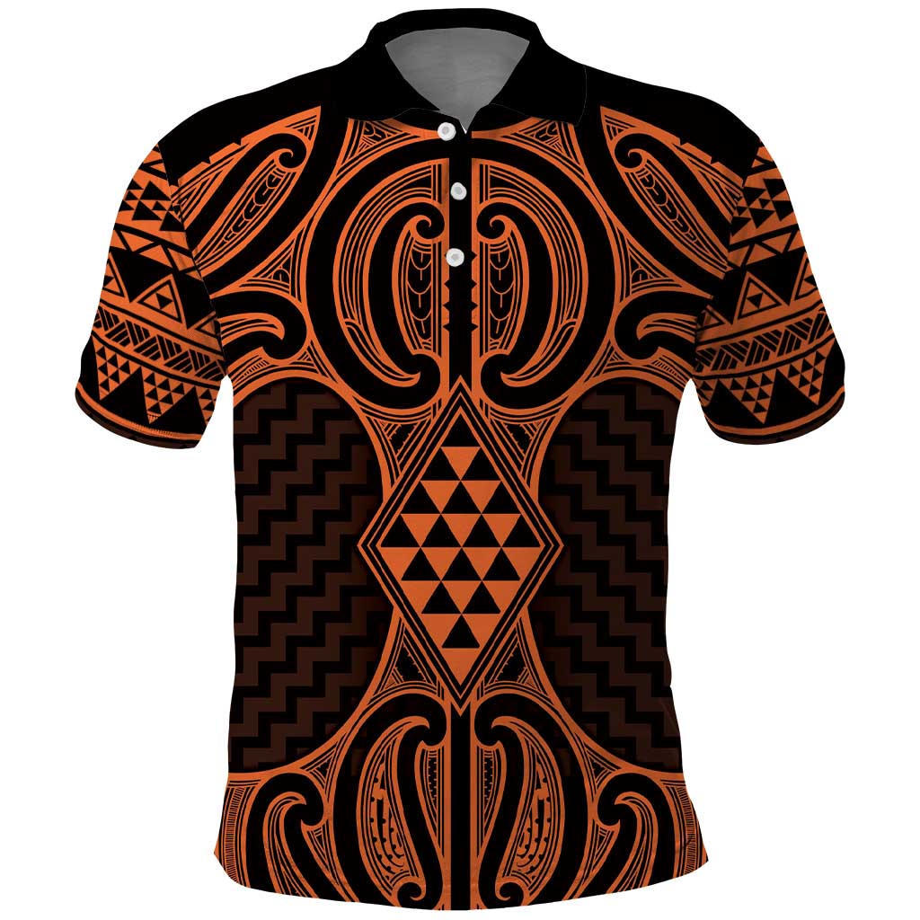 Karaka Maori Ta Moko Poutama Art Polo Shirt