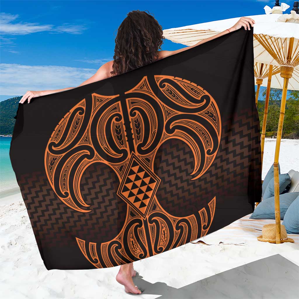 Karaka Maori Ta Moko Poutama Art Sarong LT9 One Size 44 x 66 inches Gold - Polynesian Pride