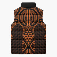 Karaka Maori Ta Moko Poutama Art Sleeveless Puffer Jacket - Polynesian Pride