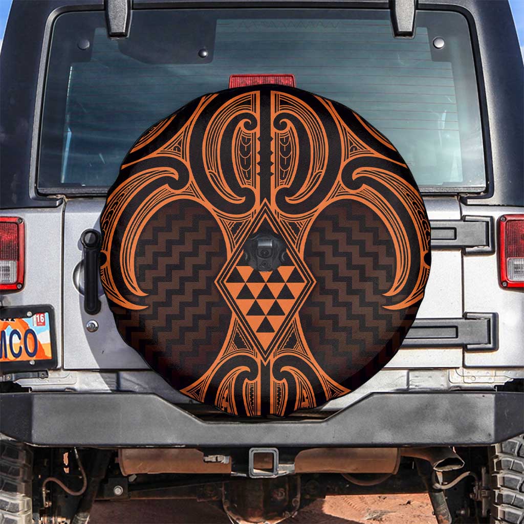 Karaka Maori Ta Moko Poutama Art Spare Tire Cover LT9 Gold - Polynesian Pride