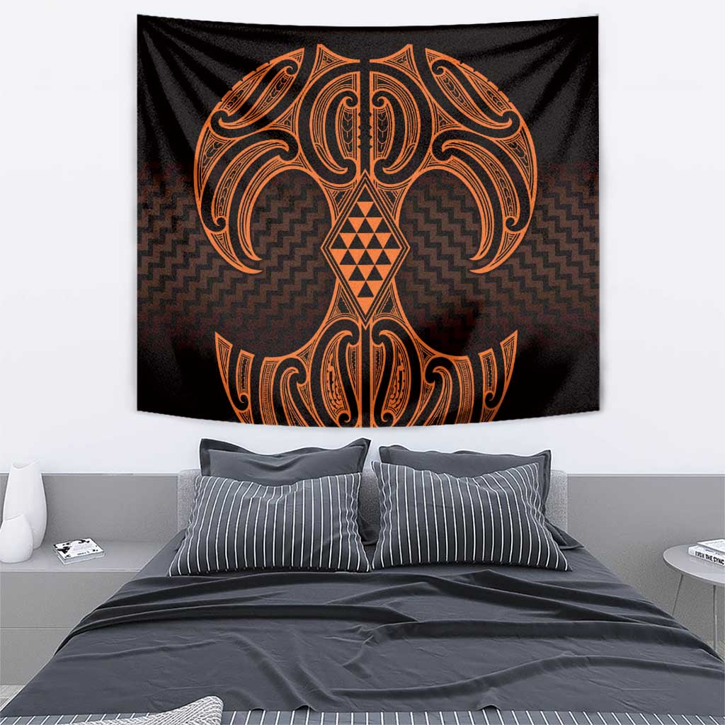 Karaka Maori Ta Moko Poutama Art Tapestry