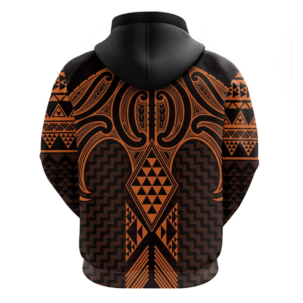 Karaka Maori Ta Moko Poutama Art Zip Hoodie LT9 - Polynesian Pride
