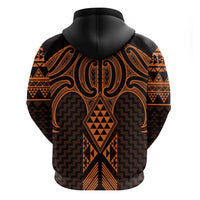 Karaka Maori Ta Moko Poutama Art Zip Hoodie LT9 - Polynesian Pride