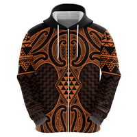 Karaka Maori Ta Moko Poutama Art Zip Hoodie LT9 - Polynesian Pride
