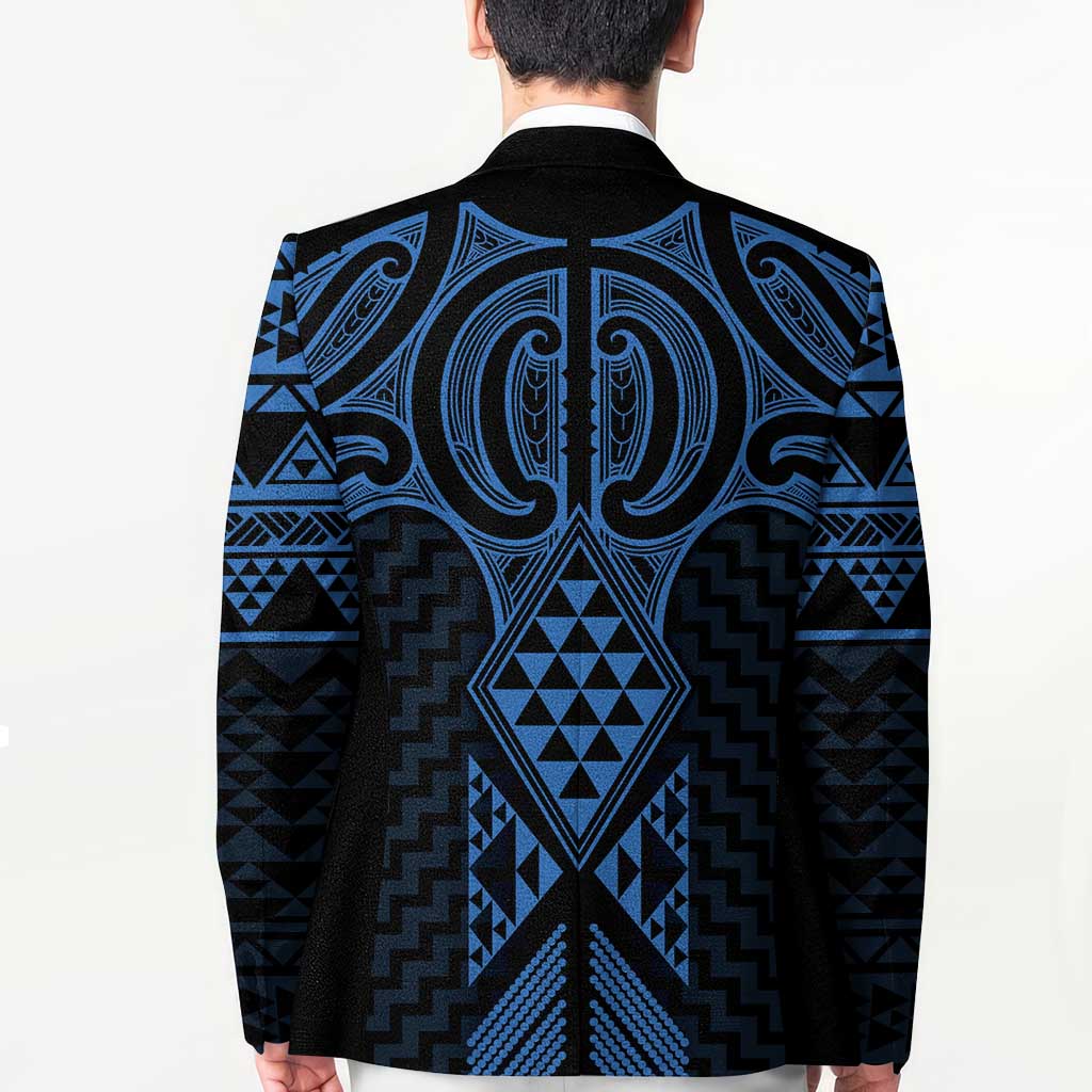 Kikorangi Maori Ta Moko Poutama Art Blazer - Polynesian Pride