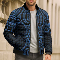 Kikorangi Maori Ta Moko Poutama Art Bomber Puffer Jacket - Polynesian Pride