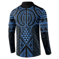 Kikorangi Maori Ta Moko Poutama Art Button Sweatshirt LT9 - Polynesian Pride