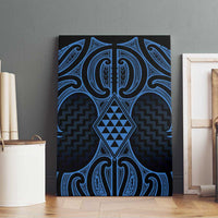 Kikorangi Maori Ta Moko Poutama Art Canvas Wall Art
