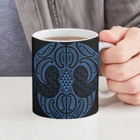 Kikorangi Maori Ta Moko Poutama Art Ceramic Mug - Polynesian Pride