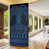 Kikorangi Maori Ta Moko Poutama Art Door Cover - Polynesian Pride