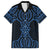 Kikorangi Maori Ta Moko Poutama Art Family Matching Off Shoulder Short Dress and Hawaiian Shirt