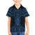 Kikorangi Maori Ta Moko Poutama Art Family Matching Off Shoulder Short Dress and Hawaiian Shirt