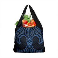 Kikorangi Maori Ta Moko Poutama Art Grocery Bag