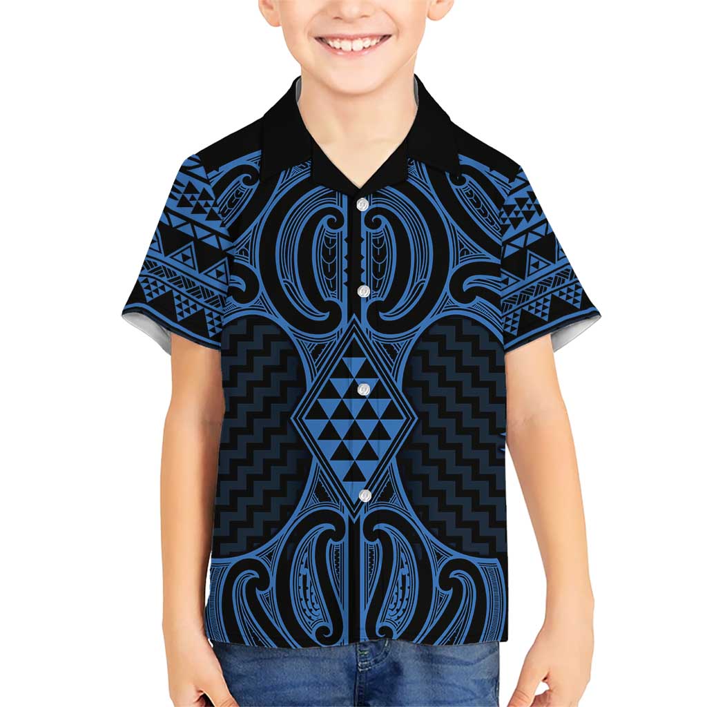 Kikorangi Maori Ta Moko Poutama Art Hawaiian Shirt